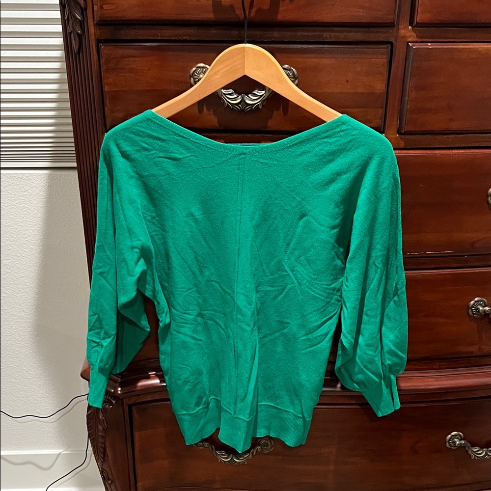 Max Studio Green Crew Neck Sweater
